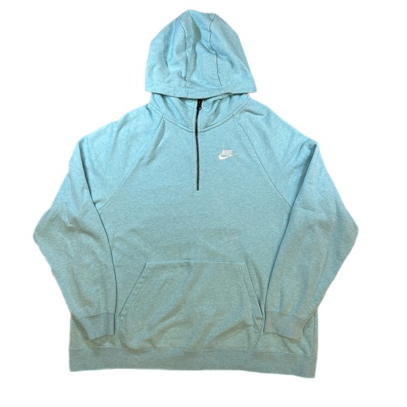 Nike Women’s 1/4 Zip Hoodie-Light Blue-Size 1X/XL - Picture 1 of 8
